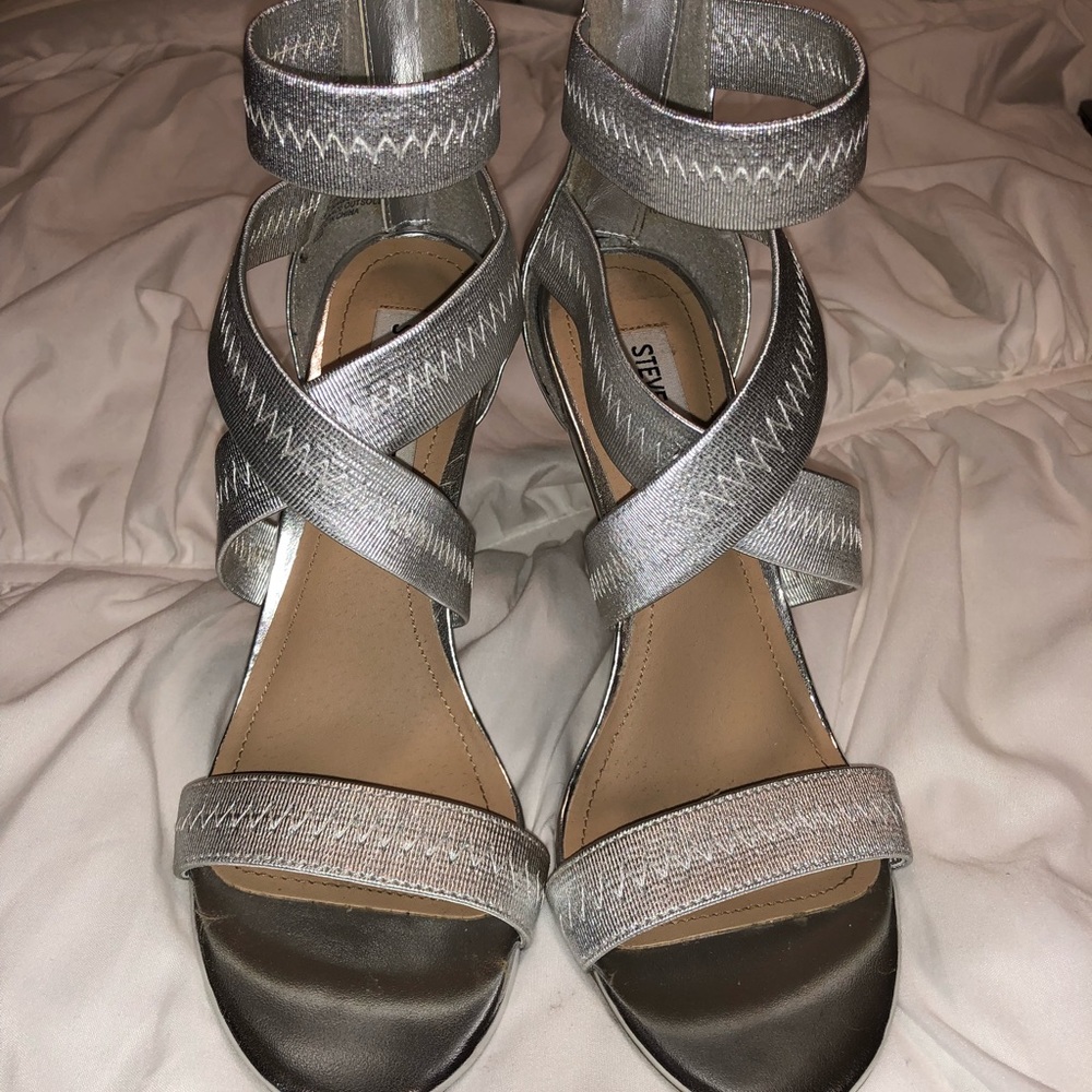 Silver Steve Madden Heels